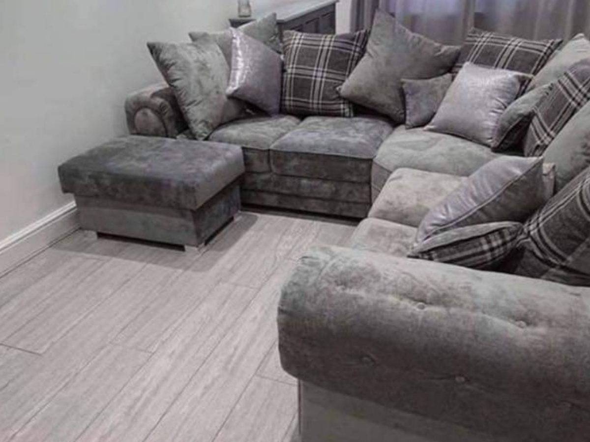 Verona Grey Sofa Double Corner 