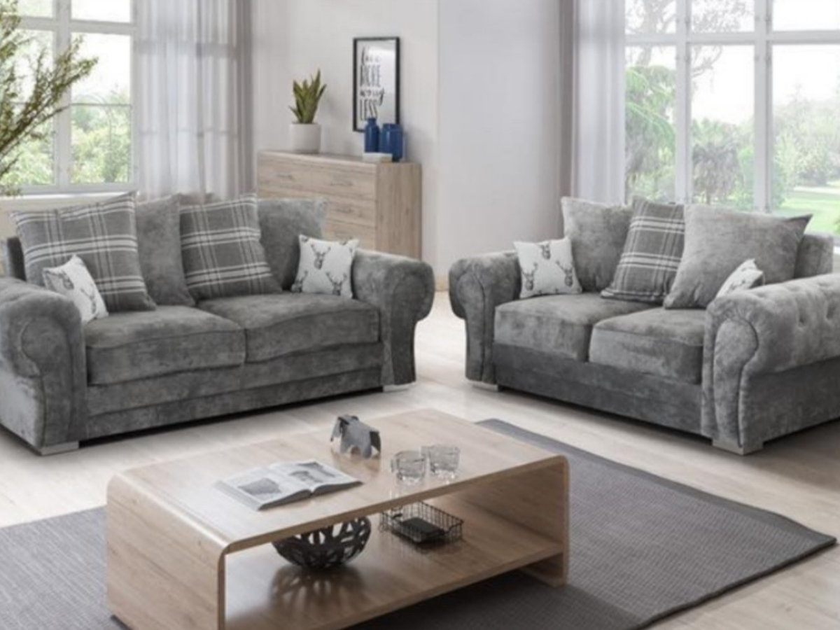 Verona 3+3 Sofa Set Grey 