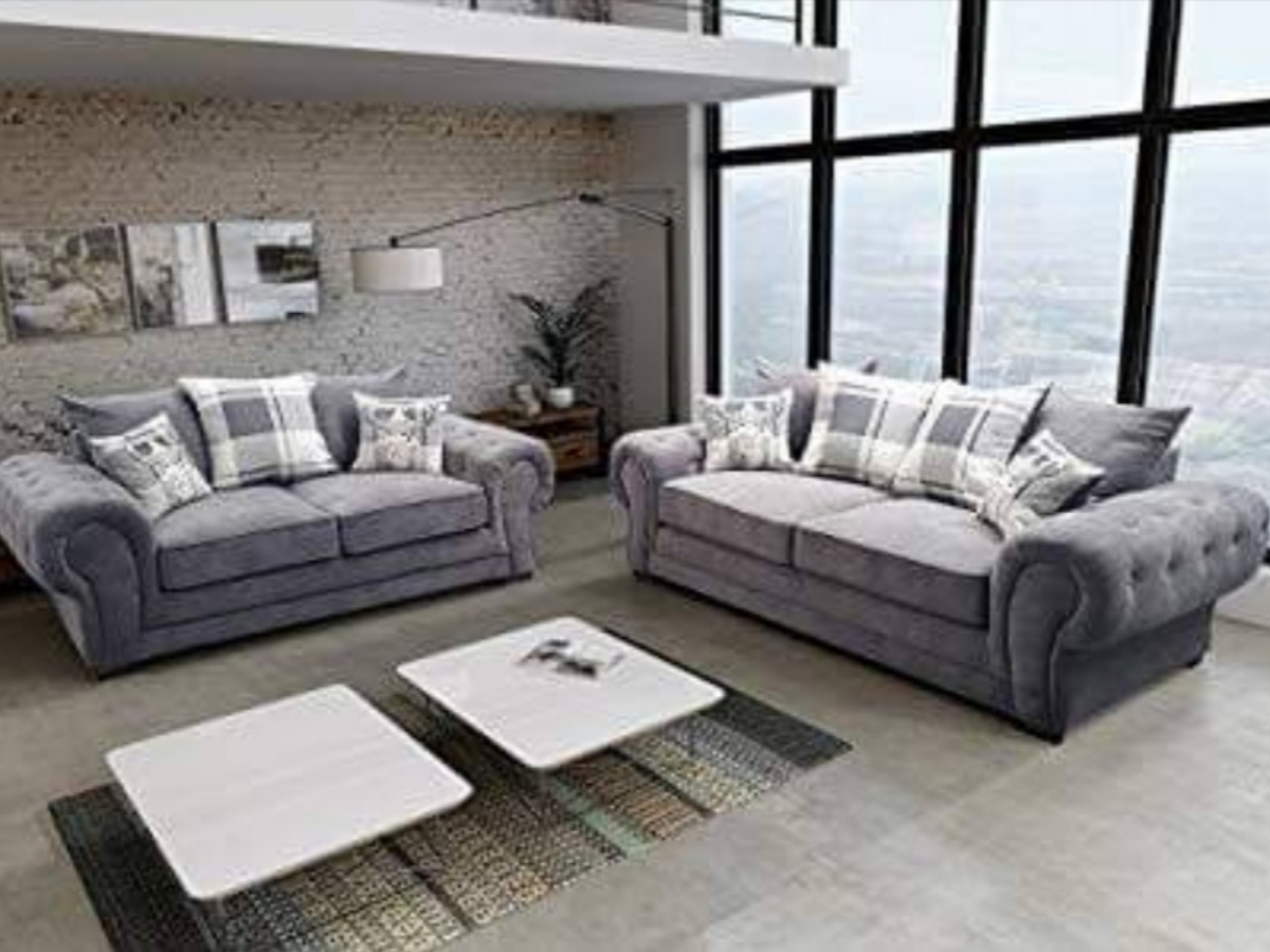 Verona 3+2 Sofa Set Grey 
