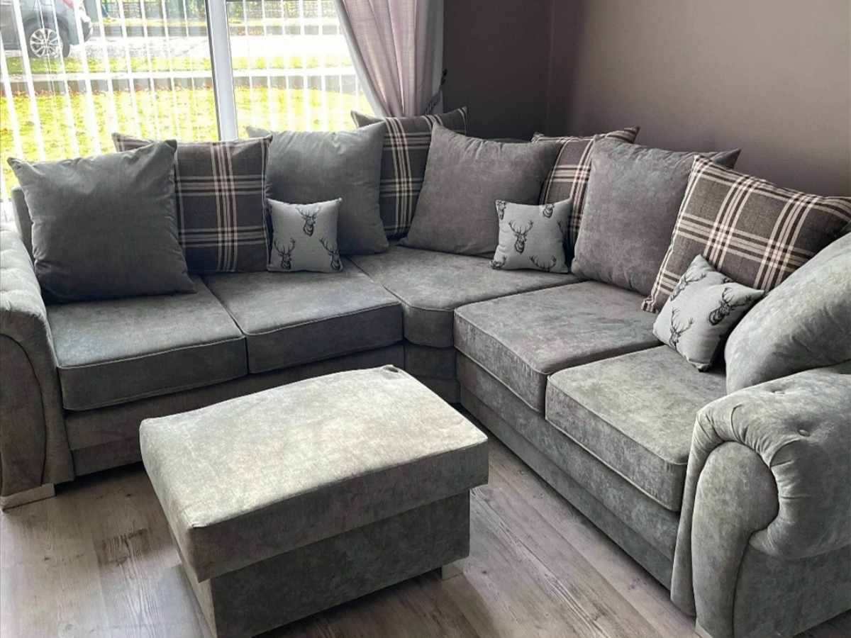 Verona Grey Sofa Double Corner 