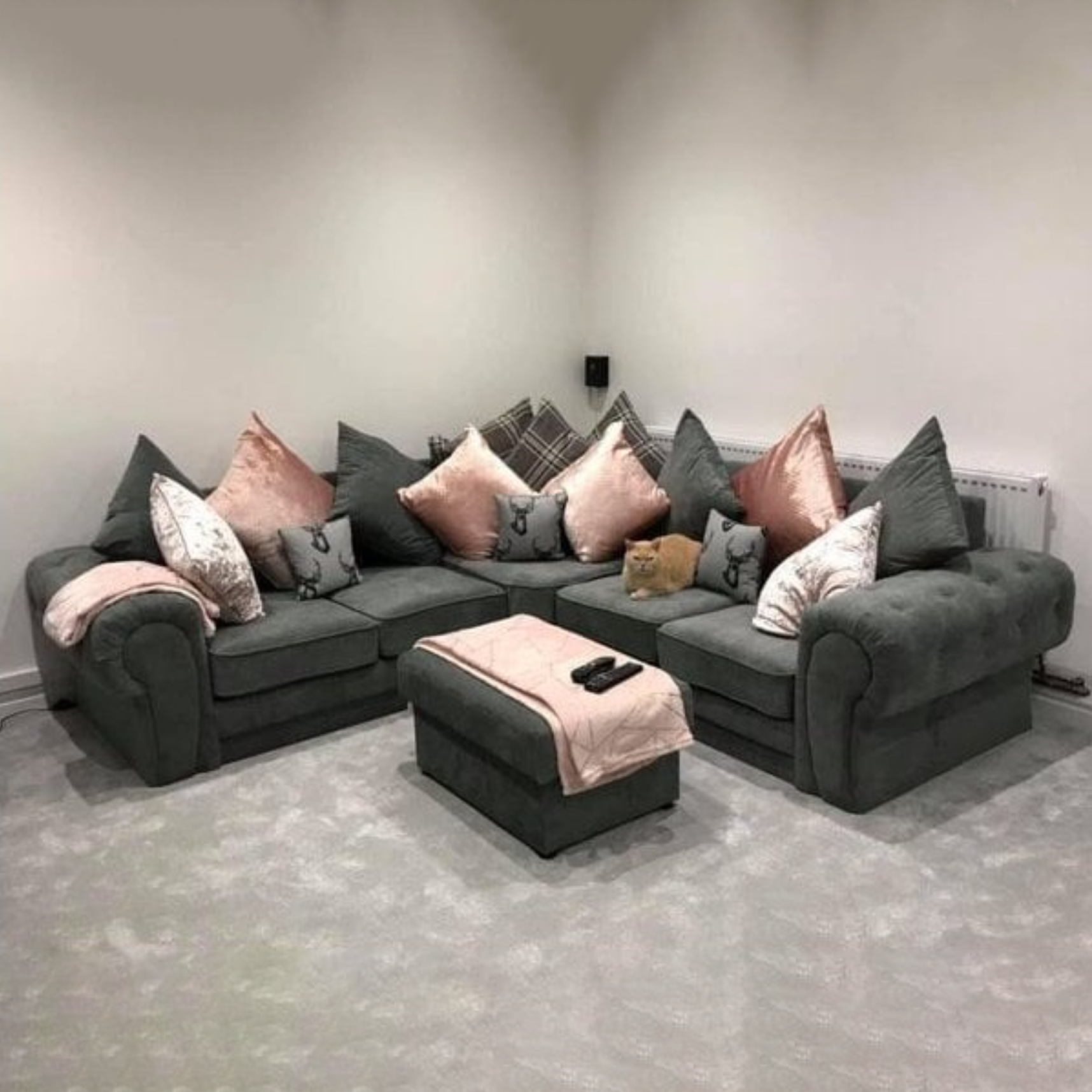 Verona Grey Sofa Double Corner 